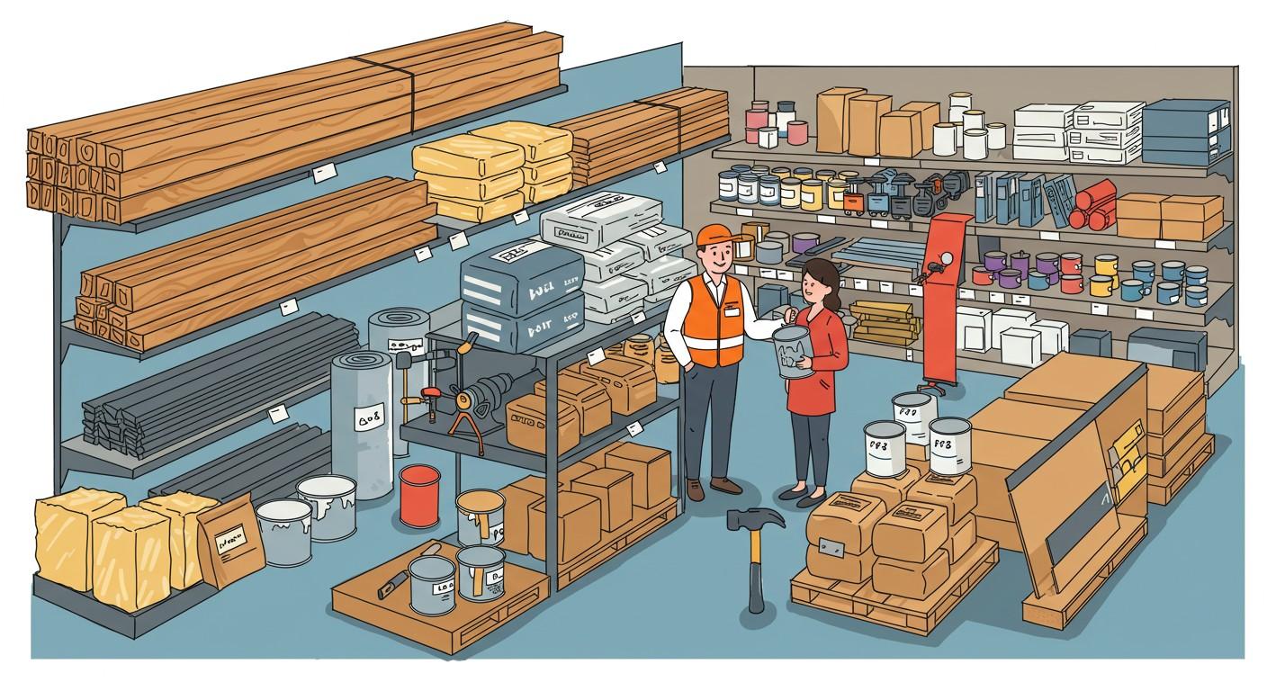 illustration: building materials store