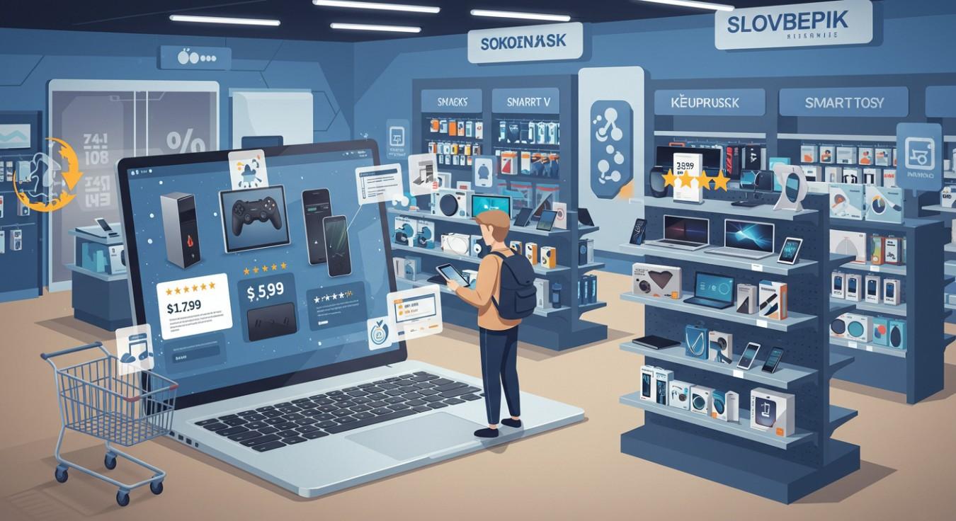 illustration: electronics store